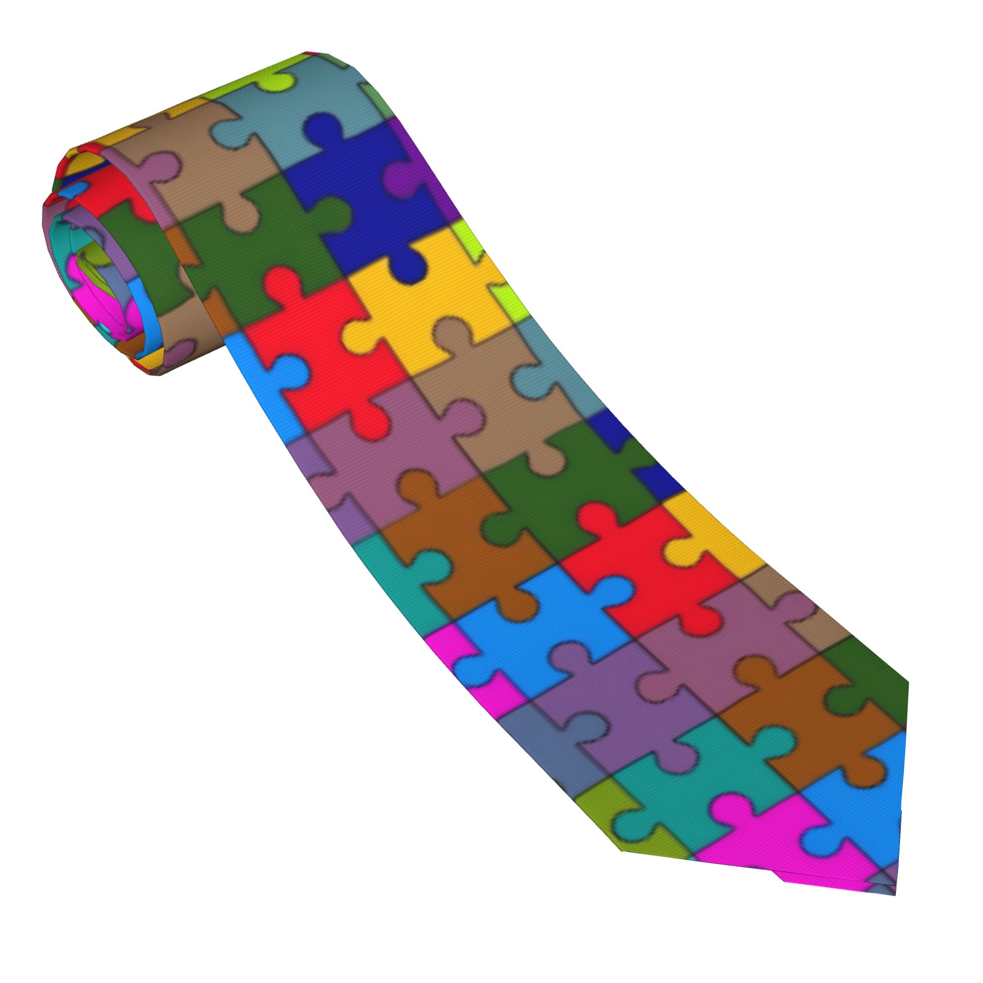 Men Accessories Wedding - Dark Gradient Puzzle Tie Wedding Party