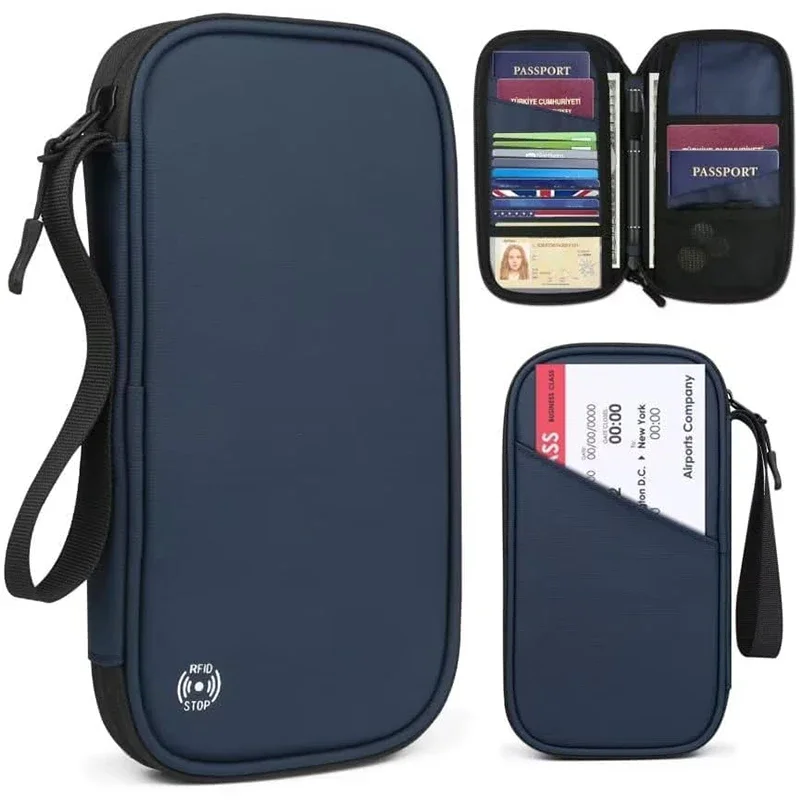 Travel Organizer Men - Lightweight Family Travel Passport Cover Wallet