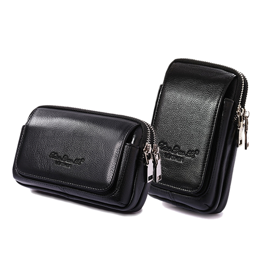 Men Accessories Box - Men Genuine Leather Waist Fanny Pack