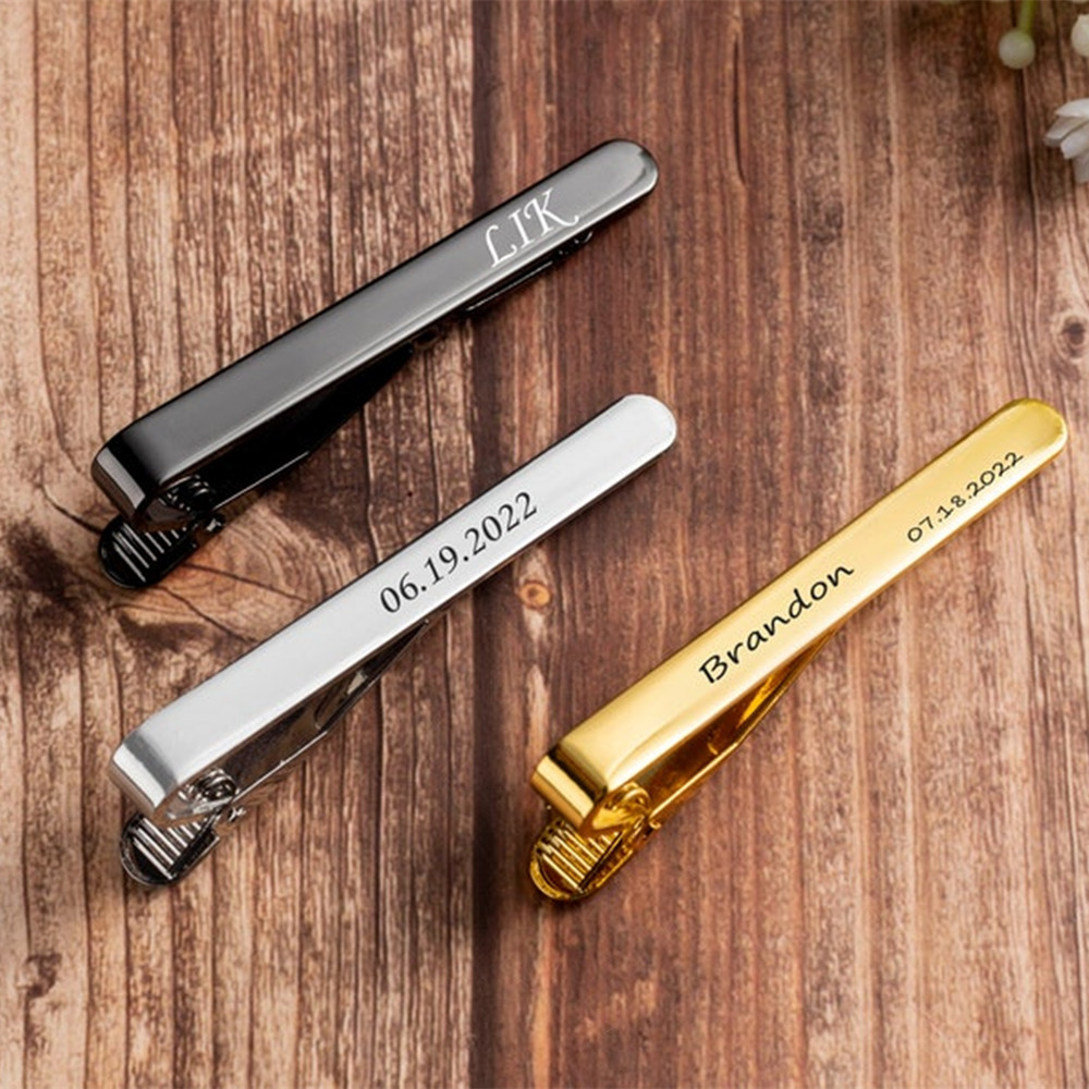 Men Accessories Wedding - Personalized Custom Logo Name Necktie Pin