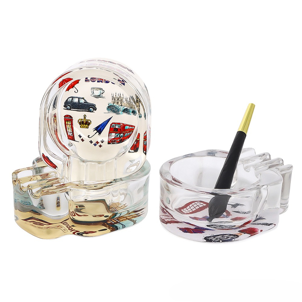 Men'S Accessories London - Skull Shaped High-strength Glass Ashtray Creative