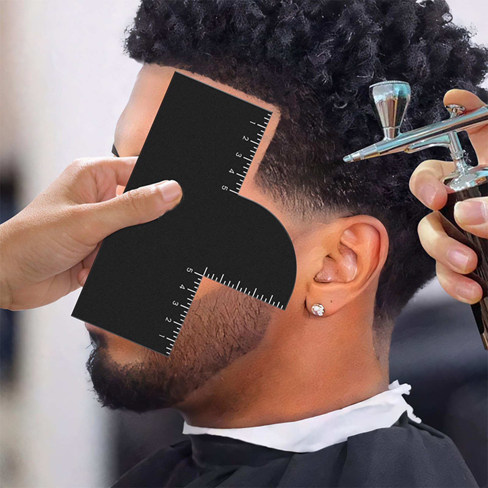 Men Accessories Guide - 2Pcs Men Hair Styling Template Barber