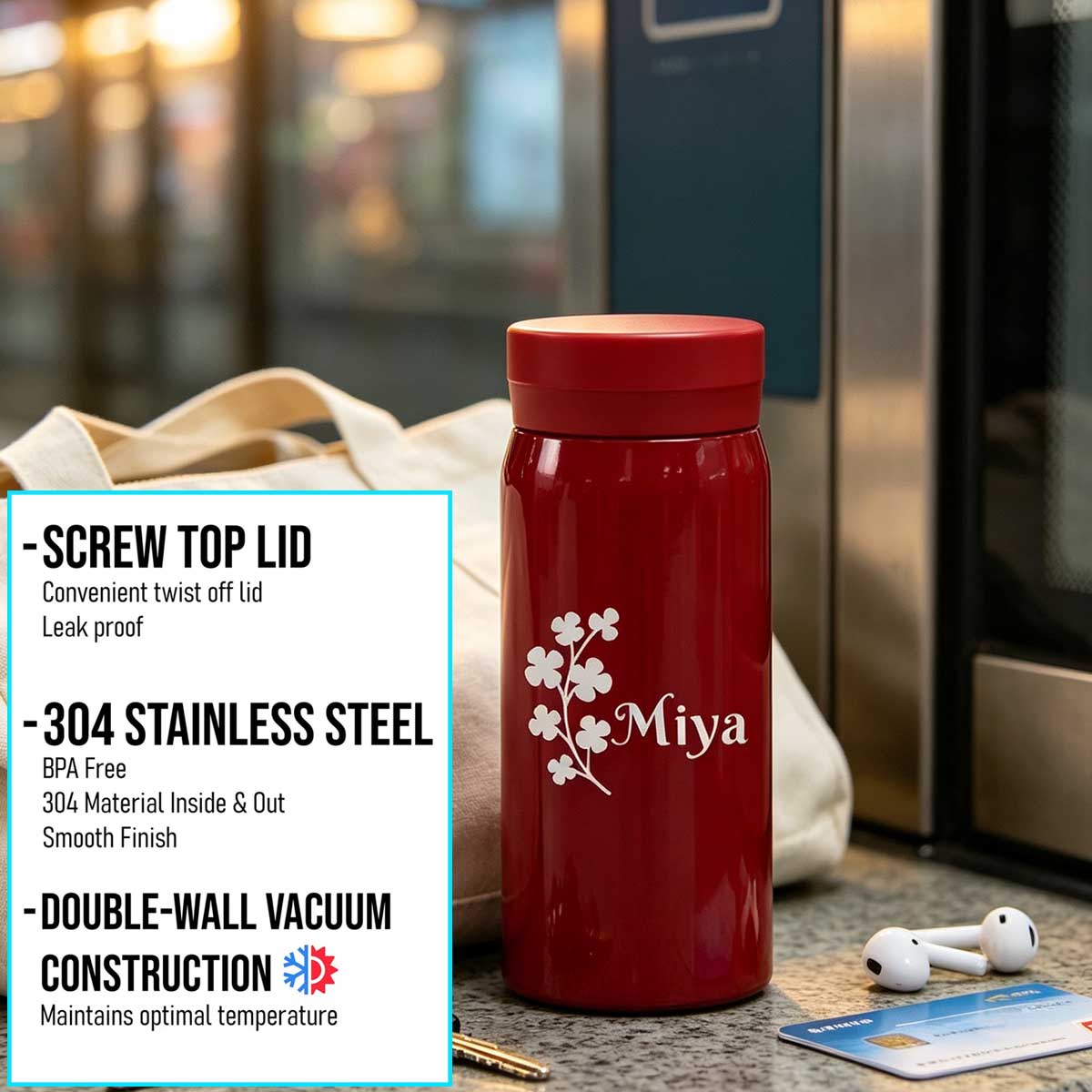 Stainless Steel Insulated Slim - огляд і ціна Flask Stainless Steel