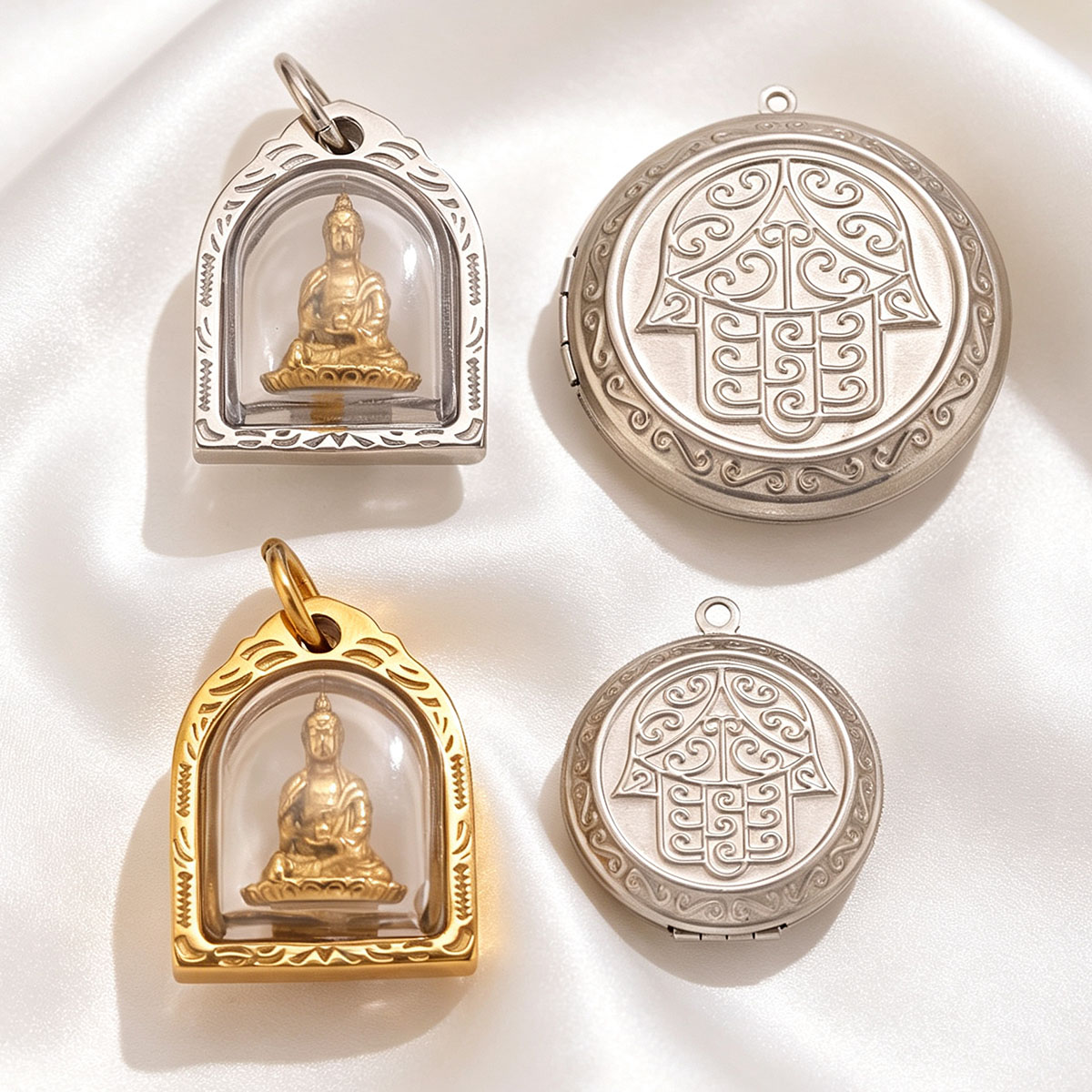 1/2pcs Photo Frame Charms 18K  - огляд і ціна Men Accessories Locket
