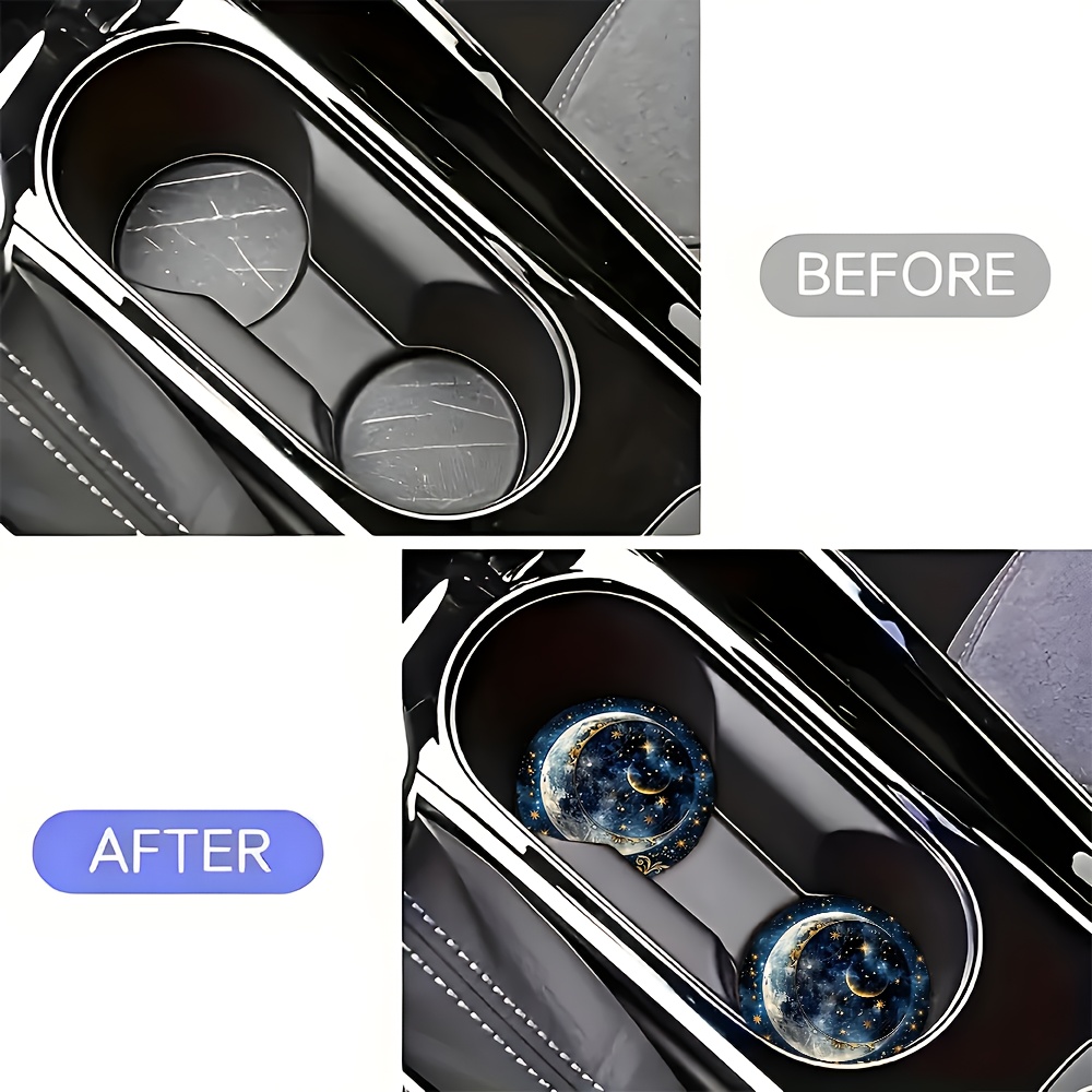 2pcs Starry Night Moon Car Cup - огляд і ціна Men Accessories Box