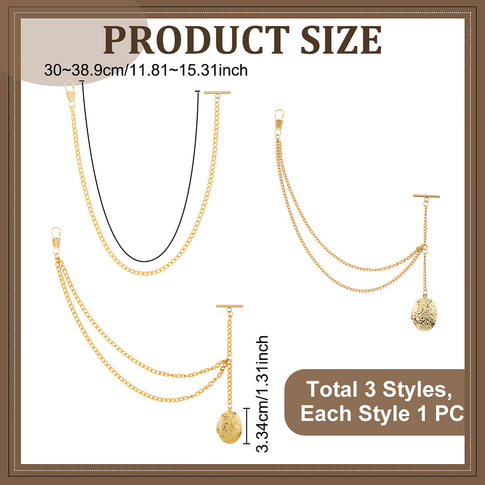 3 Style Brass Pocket Watch Cha - огляд і ціна Men Accessories Locket