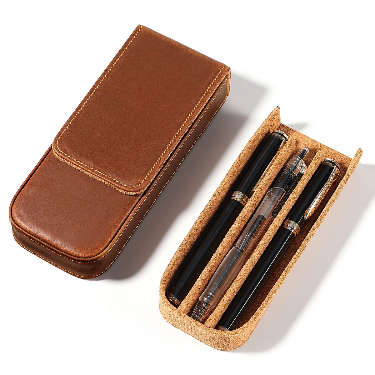 3 Slot Geniue Cowhide Pen Penc - огляд і ціна Men Accessories Drawer