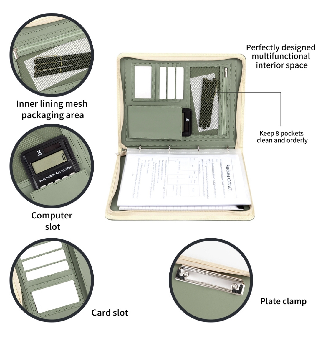 New A4 Zippered Padfolio Folde - огляд і ціна Men Accessories Box