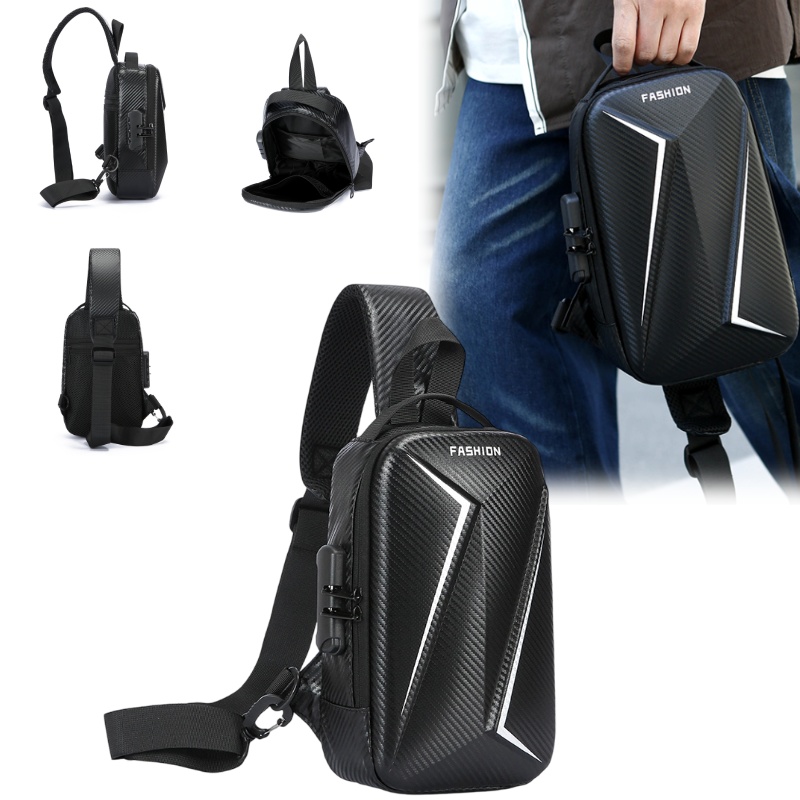 Men Sling Bag Security Lock Ca - огляд і ціна Men Accessories Box