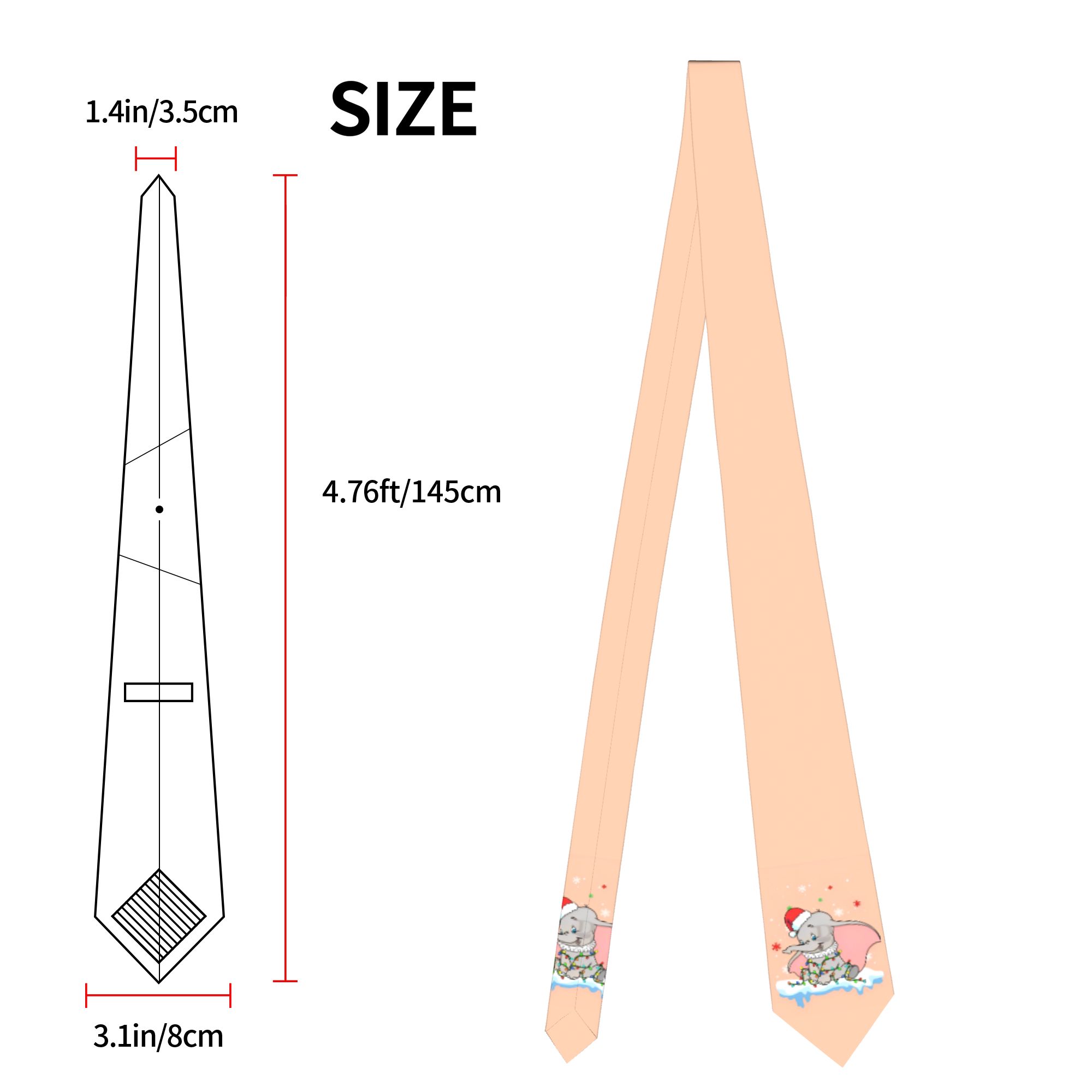 Cute Cartoon Dumbos Neckties M - огляд і ціна Men Accessories Wedding
