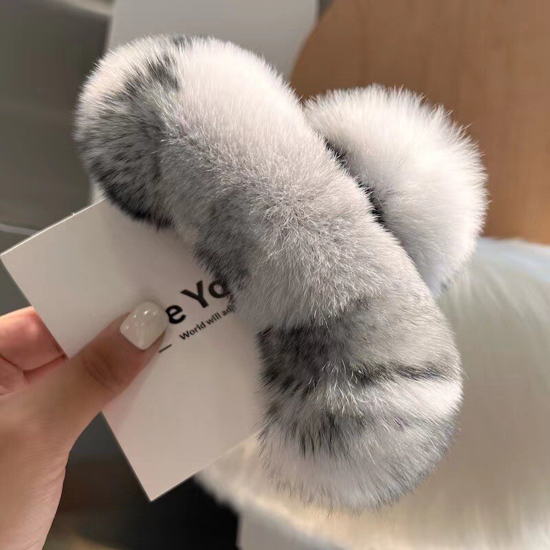 Real Rex rabbit hair large hai - огляд і ціна Men Accessories Silver