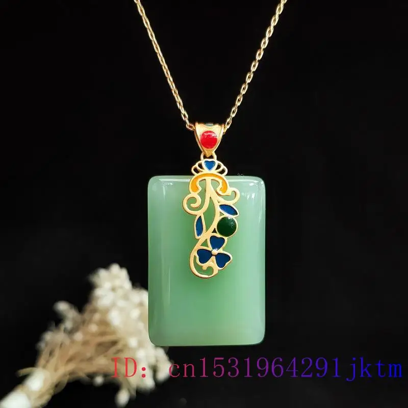Jade Pendant Necklace Amulet C - огляд і ціна Men Accessories Silver