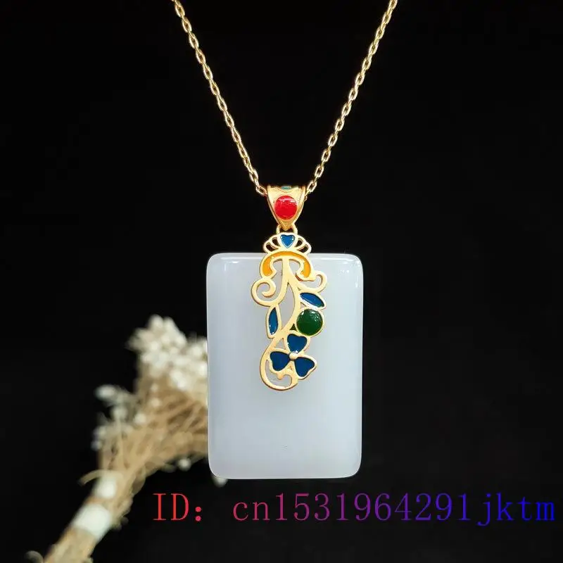 Jade Pendant Necklace Amulet C - огляд і ціна Men Accessories Silver