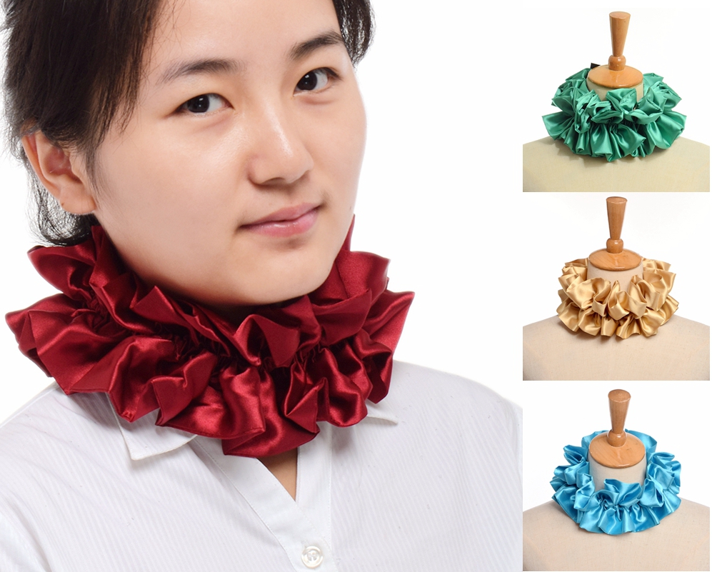 Clown Cosplay Satin Ruffled Ne - огляд і ціна Men'S Victorian Accessories