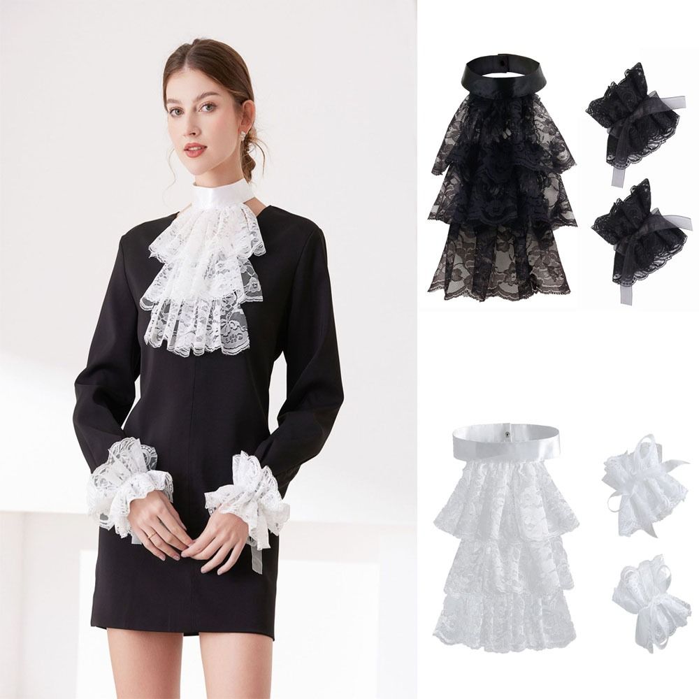 Vintage Victorian Lace Jabot C - огляд і ціна Men'S Victorian Accessories