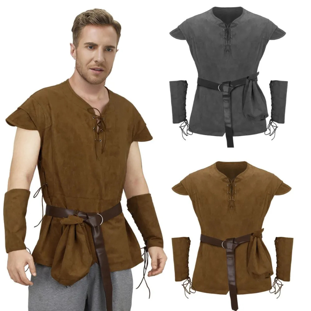 Men's Medieval Lace Up Tunic S - огляд і ціна Medieval Men'S Accessories