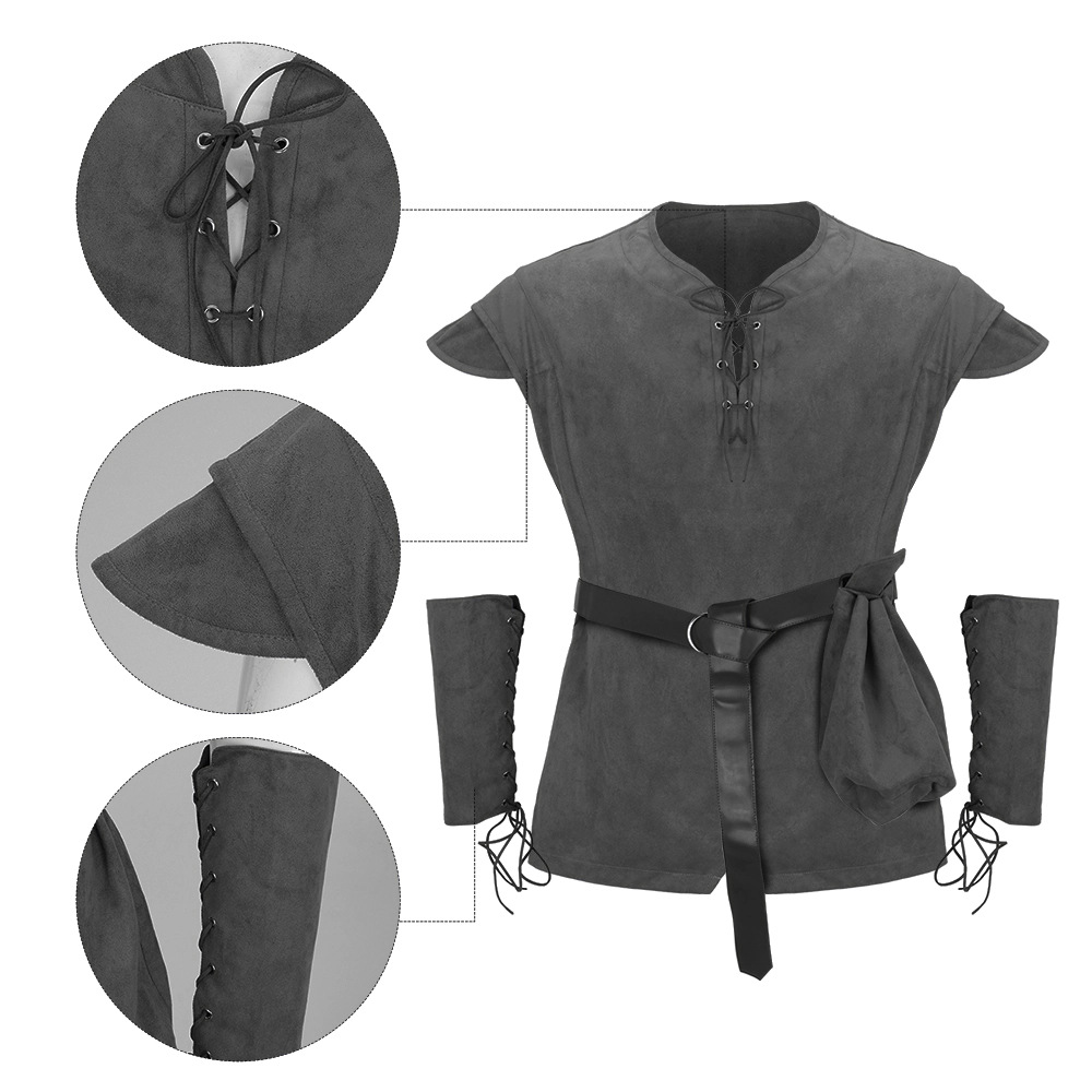 Men's Medieval Lace Up Tunic S - огляд і ціна Medieval Men'S Accessories