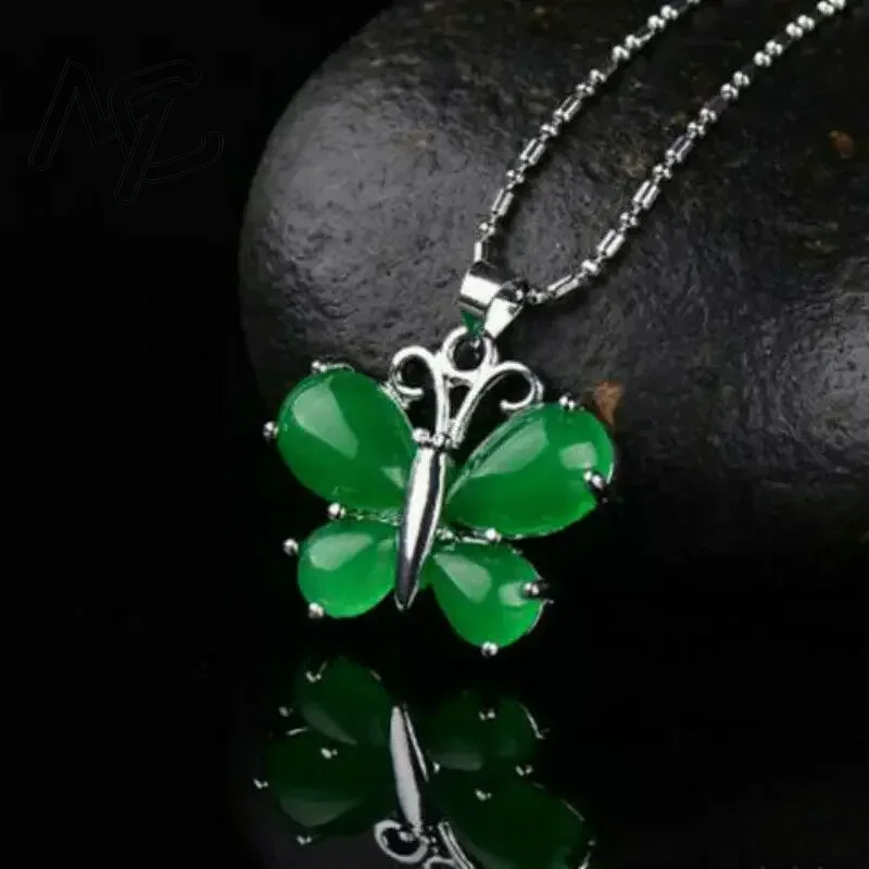 S925 Silver Green Jade Butterf - огляд і ціна Men Accessories Silver