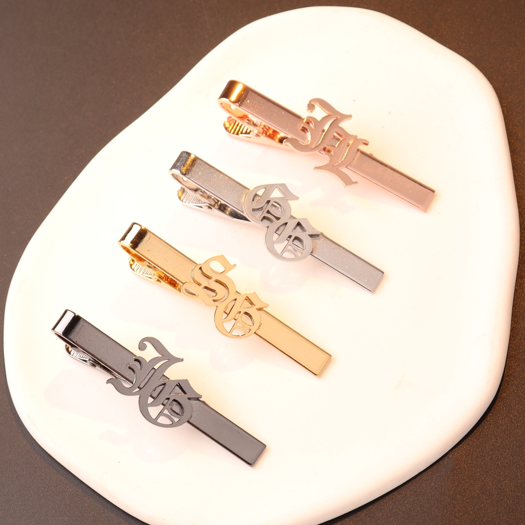Custom Name Initials Tie Clip  - огляд і ціна Men Accessories Wedding