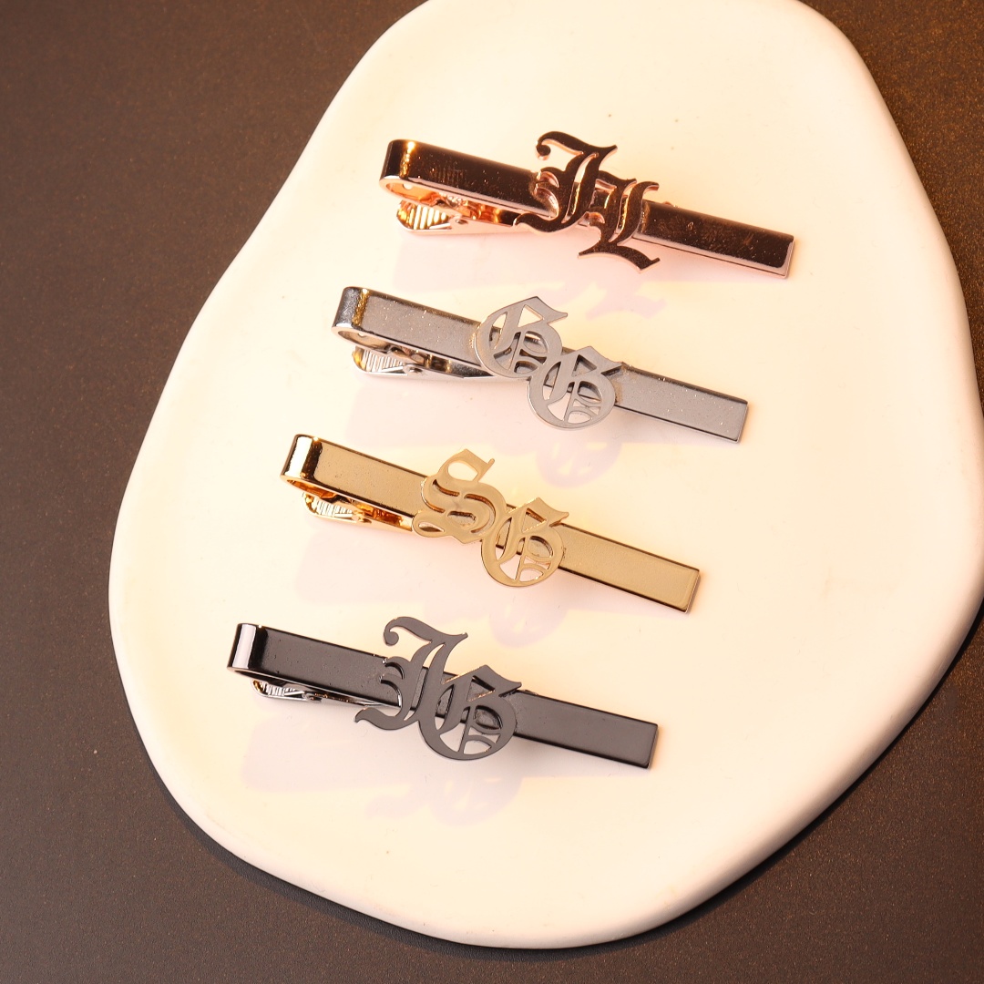 Custom Name Initials Tie Clip  - огляд і ціна Men Accessories Wedding