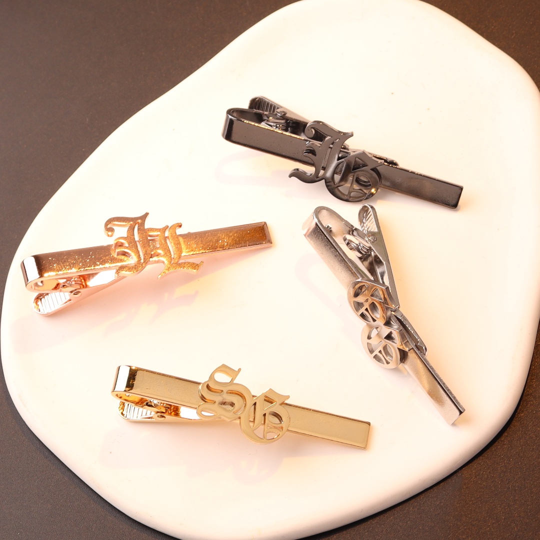 Custom Name Initials Tie Clip  - огляд і ціна Men Accessories Wedding