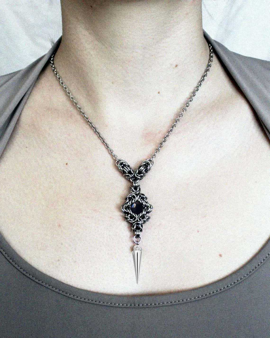 Punk rivet necklace,clasp,Goth - огляд і ціна Men'S Victorian Accessories