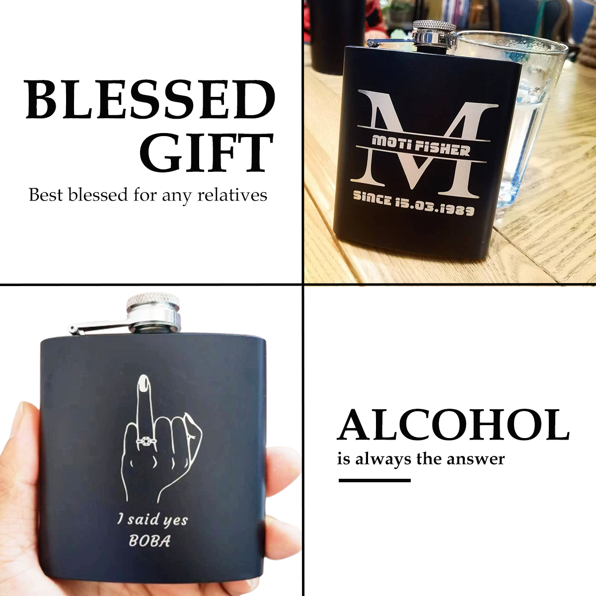 Custom Engraved Flask for Men  - огляд і ціна Flask Stainless Steel