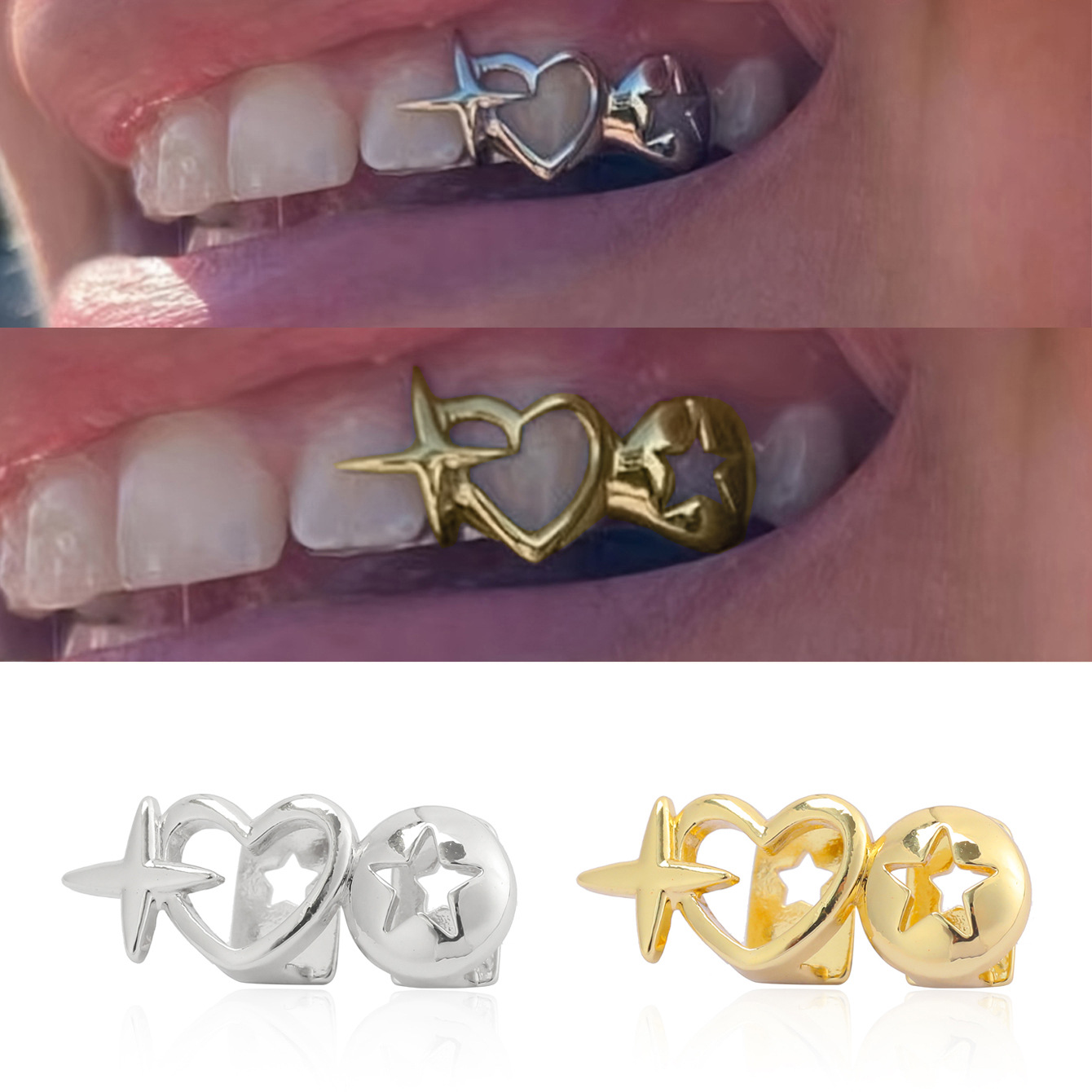 Punk Hip Hop Hollow Heart Teet - огляд і ціна Men Accessories Silver