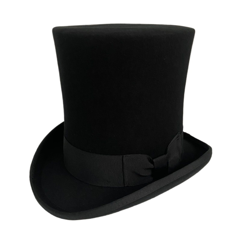 Black Wool Felt Top Hat Men's  - огляд і ціна Men'S Victorian Accessories