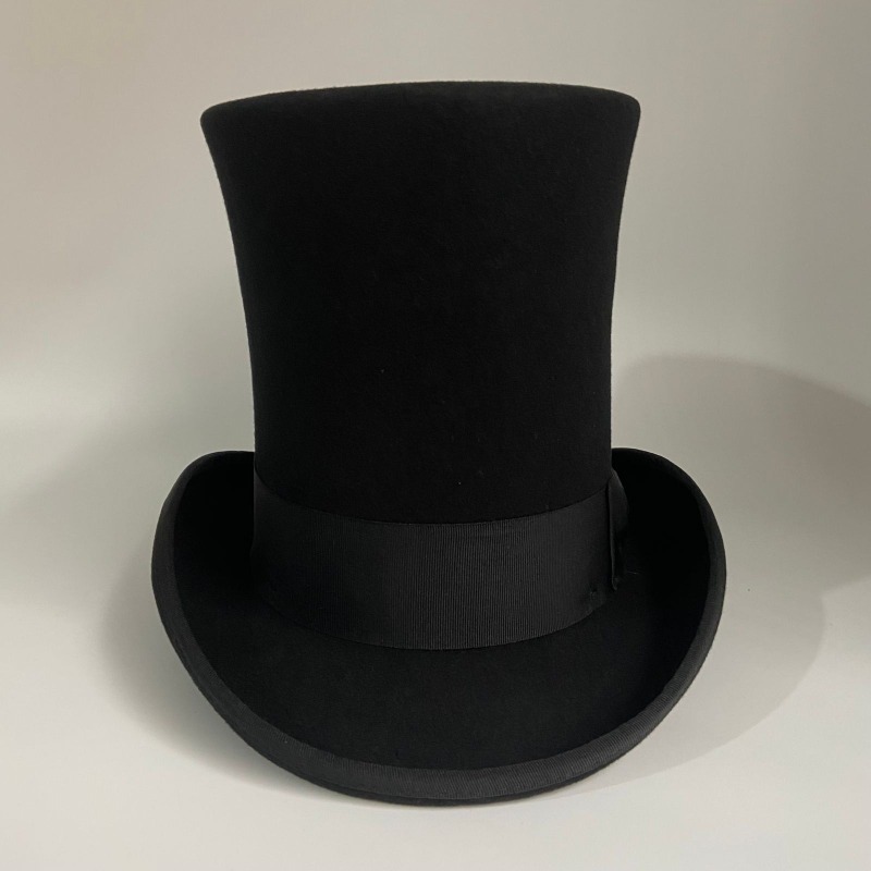 Black Wool Felt Top Hat Men's  - огляд і ціна Men'S Victorian Accessories