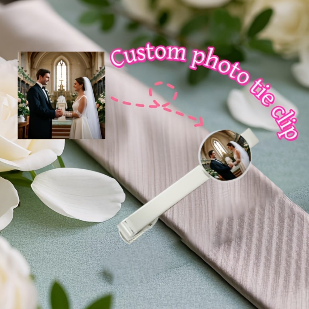 Custom Photo Engraved Text Tie - огляд і ціна Men Accessories Wedding